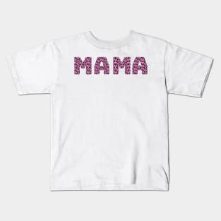 Pink cheetah mama design Kids T-Shirt